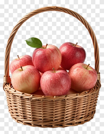 Basket Of Red Apples PNG