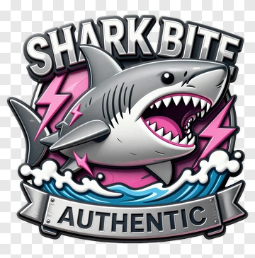 Cartoon Shark Bite Logo PNG