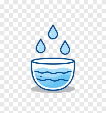 Water Bowl With Droplets PNG