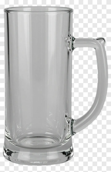 Clear Glass Beer Mug PNG