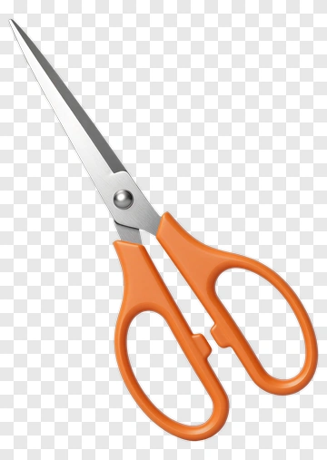 Orange Scissors PNG