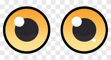 Cartoon Eyes With Highlights PNG