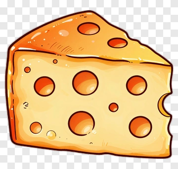 Cartoon Cheese Slice PNG