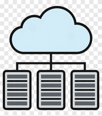 Cloud Storage With Data Servers PNG