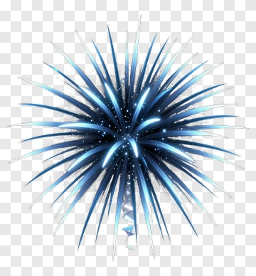 Blue Sparkler Firework PNG