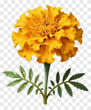Yellow Marigold Flower PNG