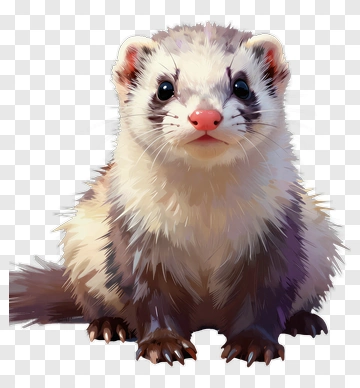 Cute Ferret Sitting PNG