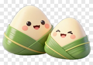 Cartoon Rice Dumplings With Smiling Faces PNG