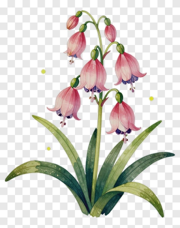 Pink Bellflower Plant PNG