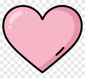 Cartoon Pink Heart PNG