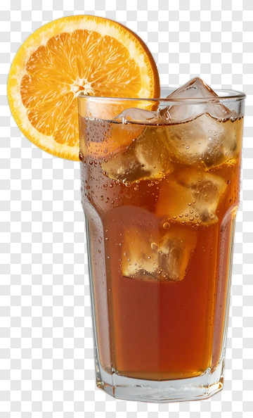 Iced Tea With Orange Slice PNG