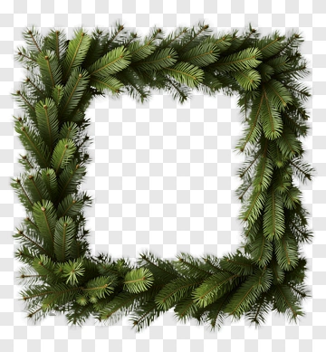 Pine Wreath Frame PNG