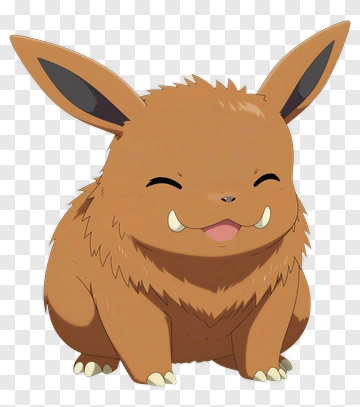 Cartoon Eevee Character Smiling PNG