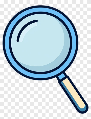 Cartoon Magnifying Glass PNG