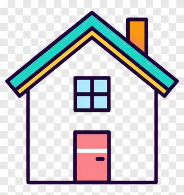 Colorful House Illustration PNG