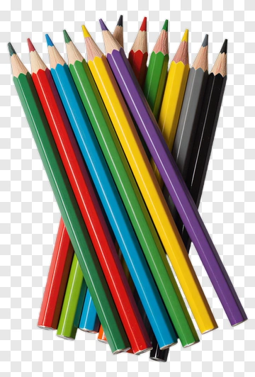 Colorful Assorted Colored Pencils PNG