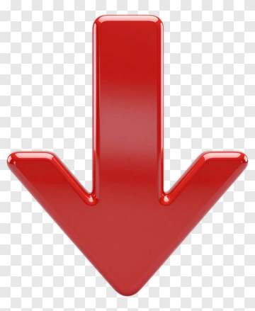 Red Downward Arrow PNG