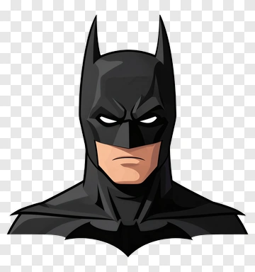 Cartoon Batman Face PNG