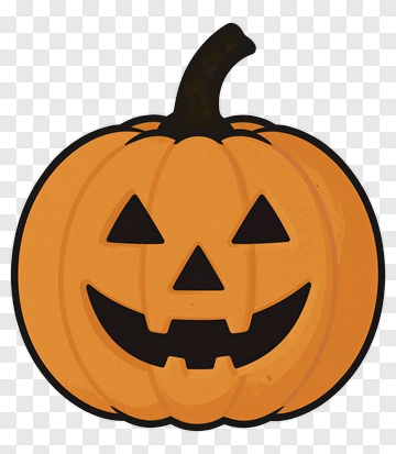 Halloween Pumpkin With A Smiling Face PNG