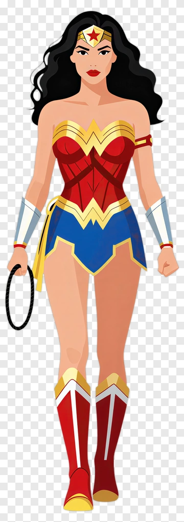 Wonder Woman Cartoon Character PNG