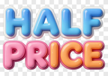 Half Price Sale Sign PNG