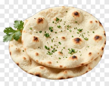 Fresh Naan Bread With Herbs PNG