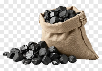 Sack Of Coal With Loose Pieces PNG