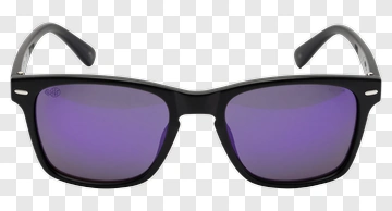 Black Sunglasses With Purple Lenses PNG