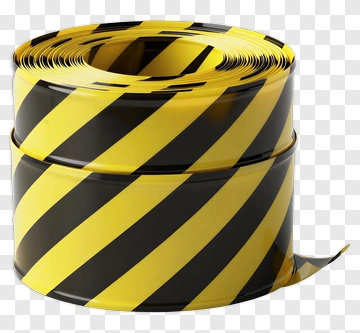 Black And Yellow Caution Tape Roll PNG