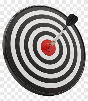 Dartboard With Arrow Hitting The Bullseye PNG