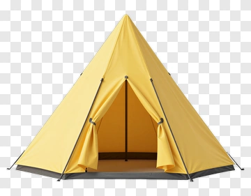 Yellow Camping Tent PNG
