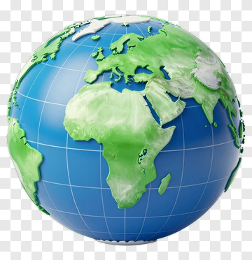 3D Globe Of The Earth PNG