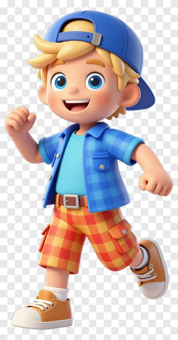 Cartoon Boy Running PNG