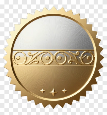 Gold And Silver Decorative Medal PNG