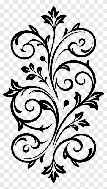 Decorative Floral Vine Design PNG