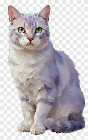 Artistic Cat Sitting PNG