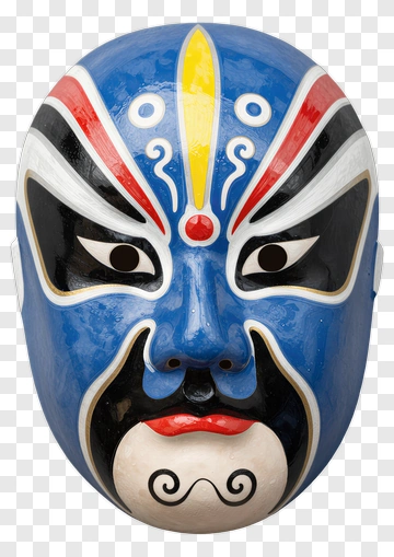 Colorful Chinese Opera Mask PNG