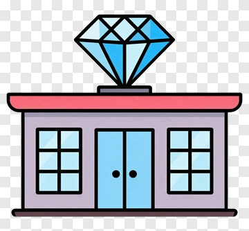 Jewelry Store With A Diamond Sign PNG