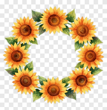 Sunflower Wreath PNG