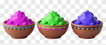 Colorful Bowls Of Play Dough PNG