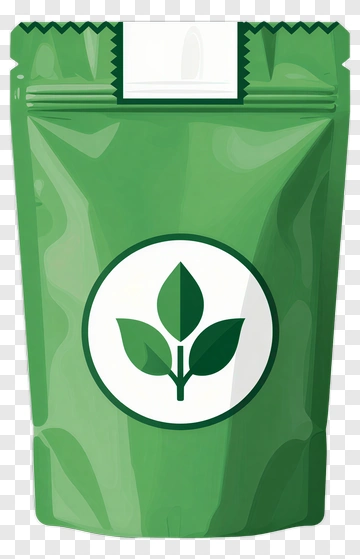 Green Packaging With Leaf Logo PNG