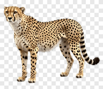 Realistic Cheetah Standing Proudly PNG