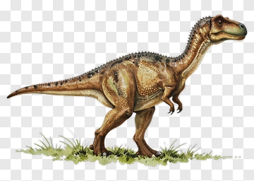 Realistic Dinosaur Walking On Grass PNG