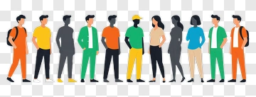 Diverse Group Of People Standing Together PNG
