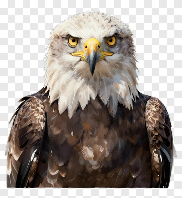 Realistic Bald Eagle Portrait PNG