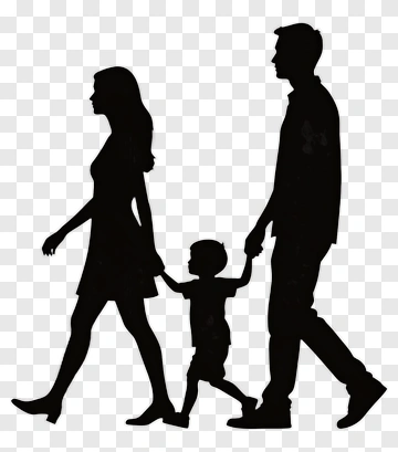 Family Walking Together PNG