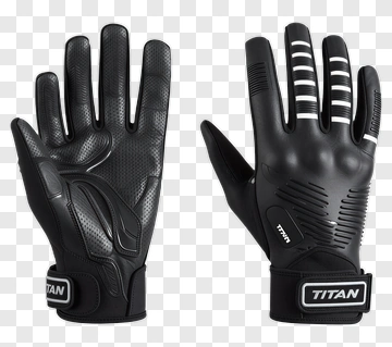 Black Goalkeeper Gloves PNG