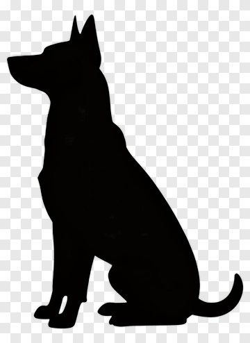 Silhouette Dog PNG
