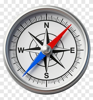 Compass With North, South, East, And West Directions PNG