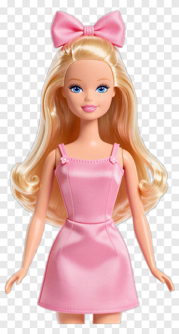 Barbie Doll In Pink Dress PNG
